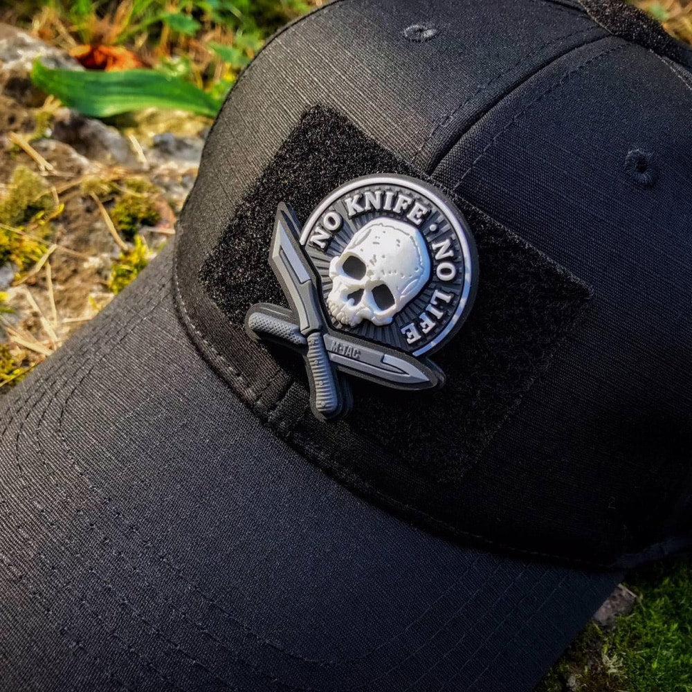 Naszywka M-Tac No Knife - No Life 3D PVC Black/White