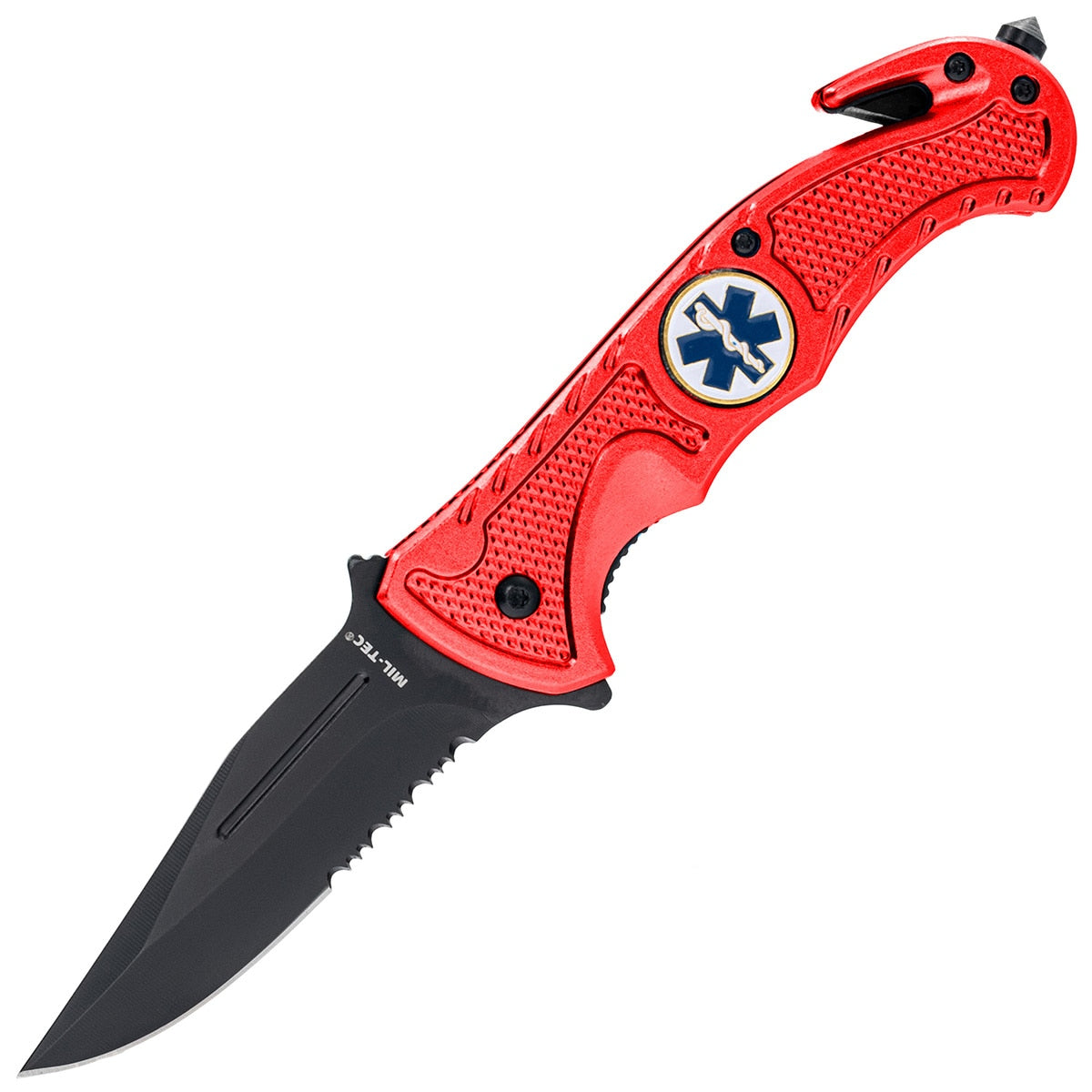 Nóż składany ratowniczy Mil-Tec Rescue Red