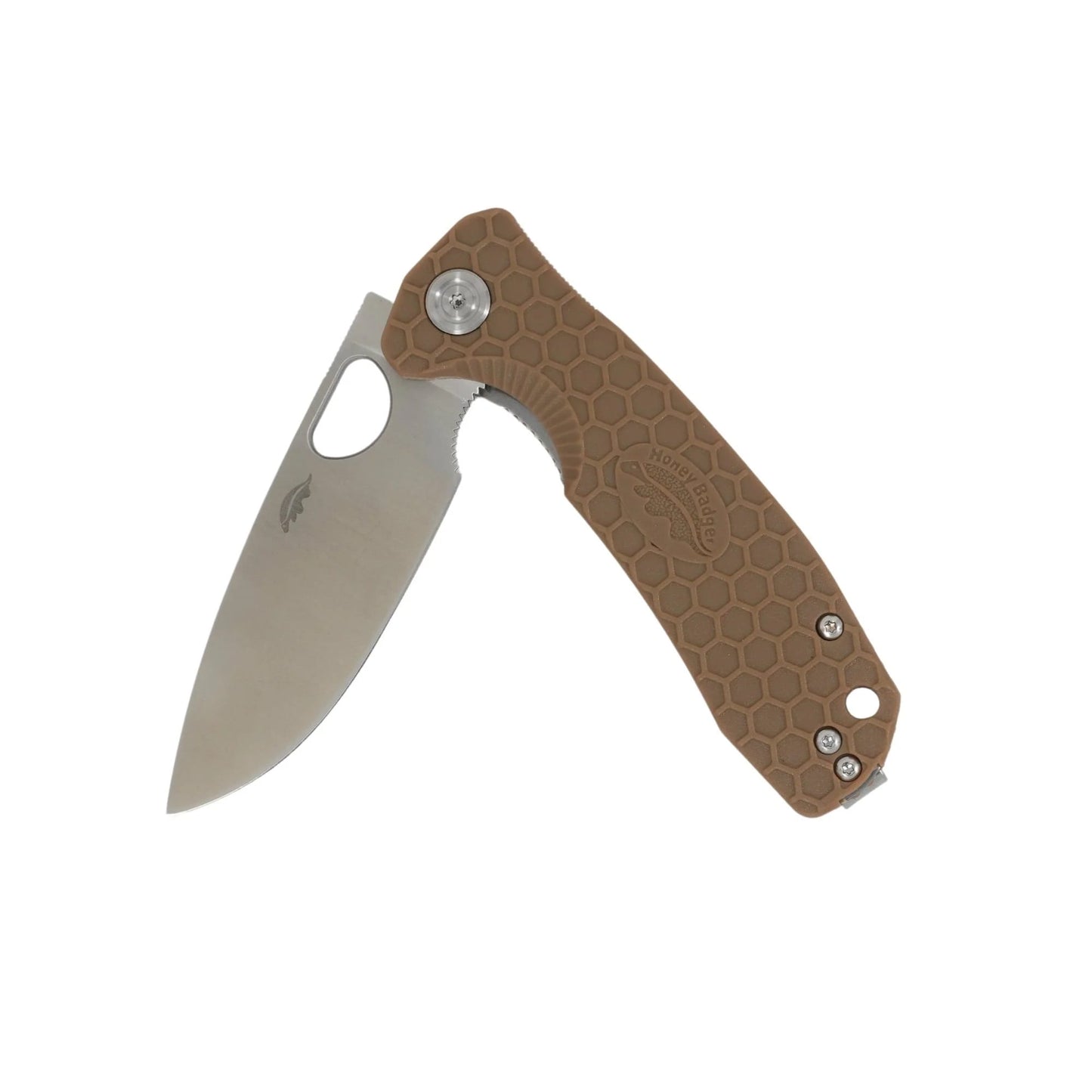 Nóż składany Honey Badger Drop-Point Flipper Large 8Cr13MoV - Tan