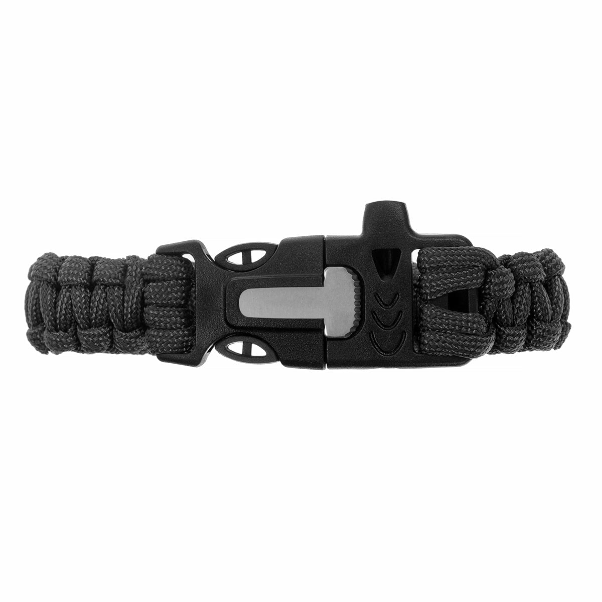 Bransoletka Paracord Badger Outdoor z krzesiwem - Black