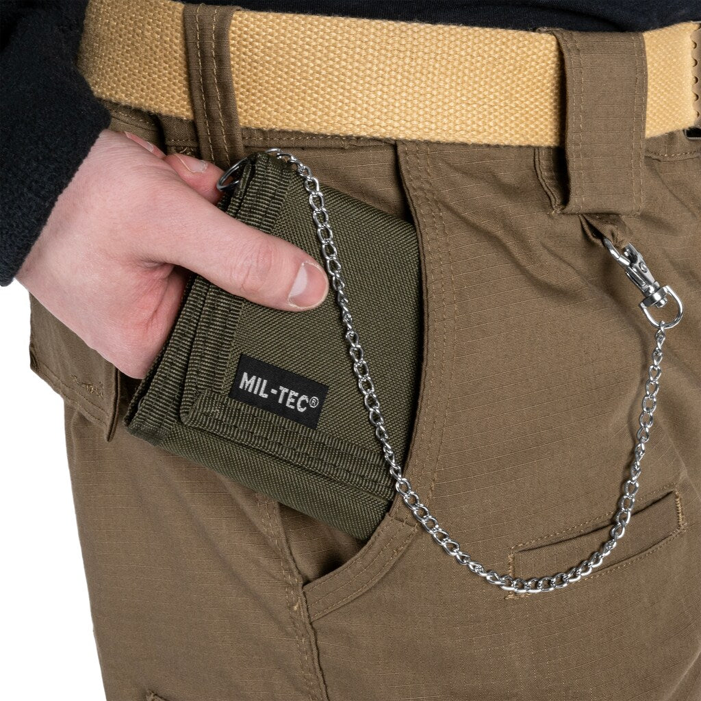 Portfel Mil-Tec z łańcuszkiem - Olive