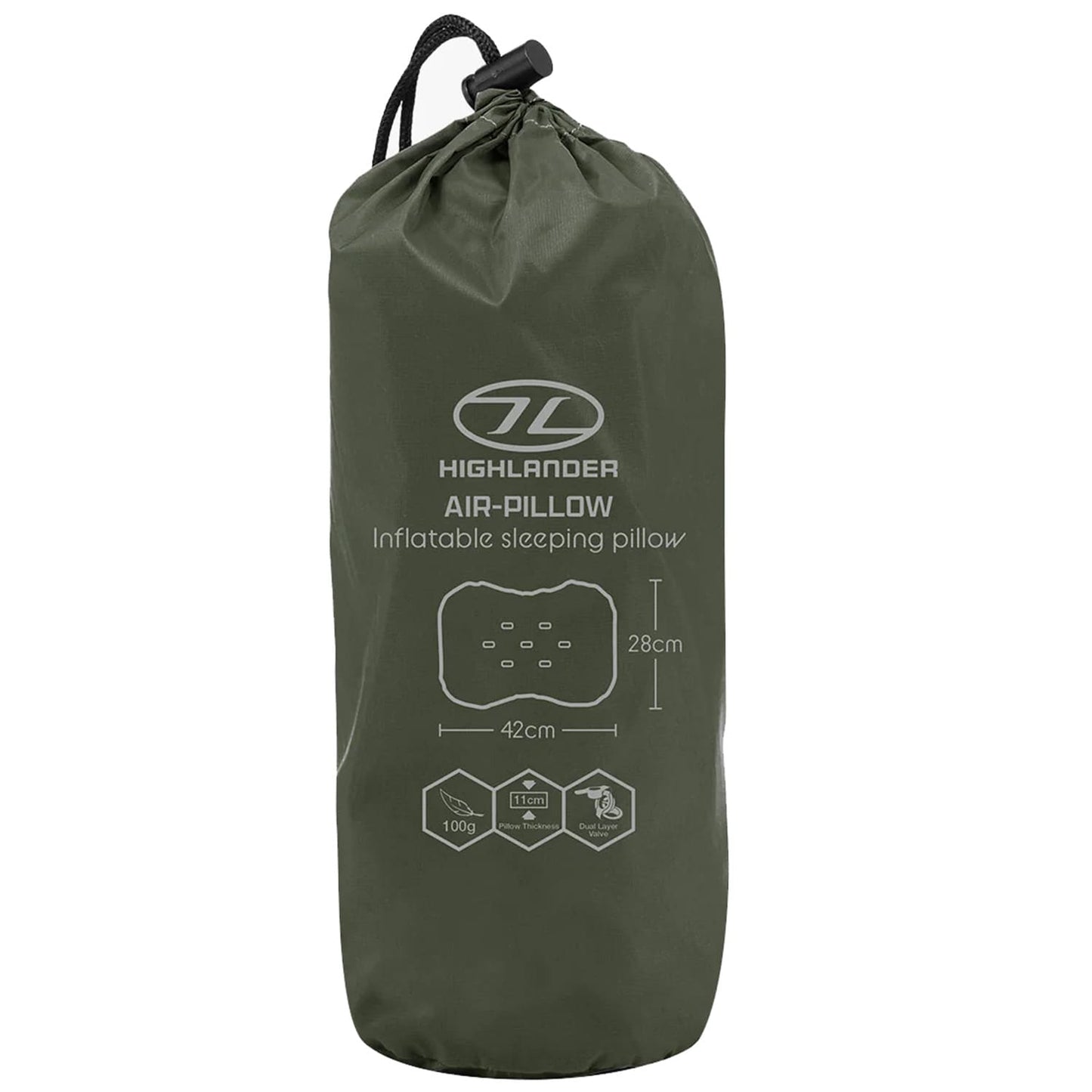 Poduszka dmuchana Highlander Outdoor - Olive