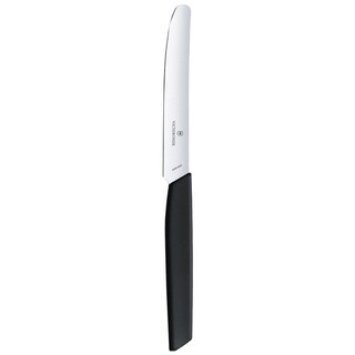 Nóż kuchenny Victorinox Swiss Modern Black 11 cm - gładkie ostrze z zaokrąglonym czubkiem