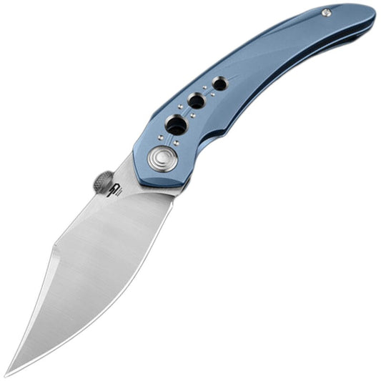 Nóż składany Bestech Knives Razon - Silver Satin/Blue