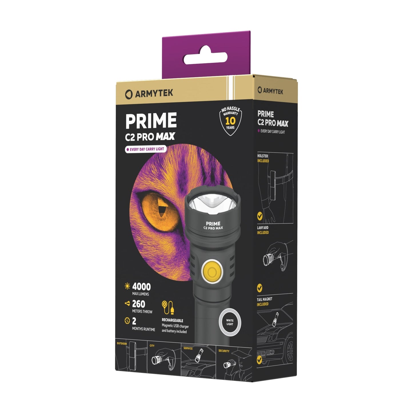 Latarka Armytek Prime C2 Pro MAX White - 4000 lumenów
