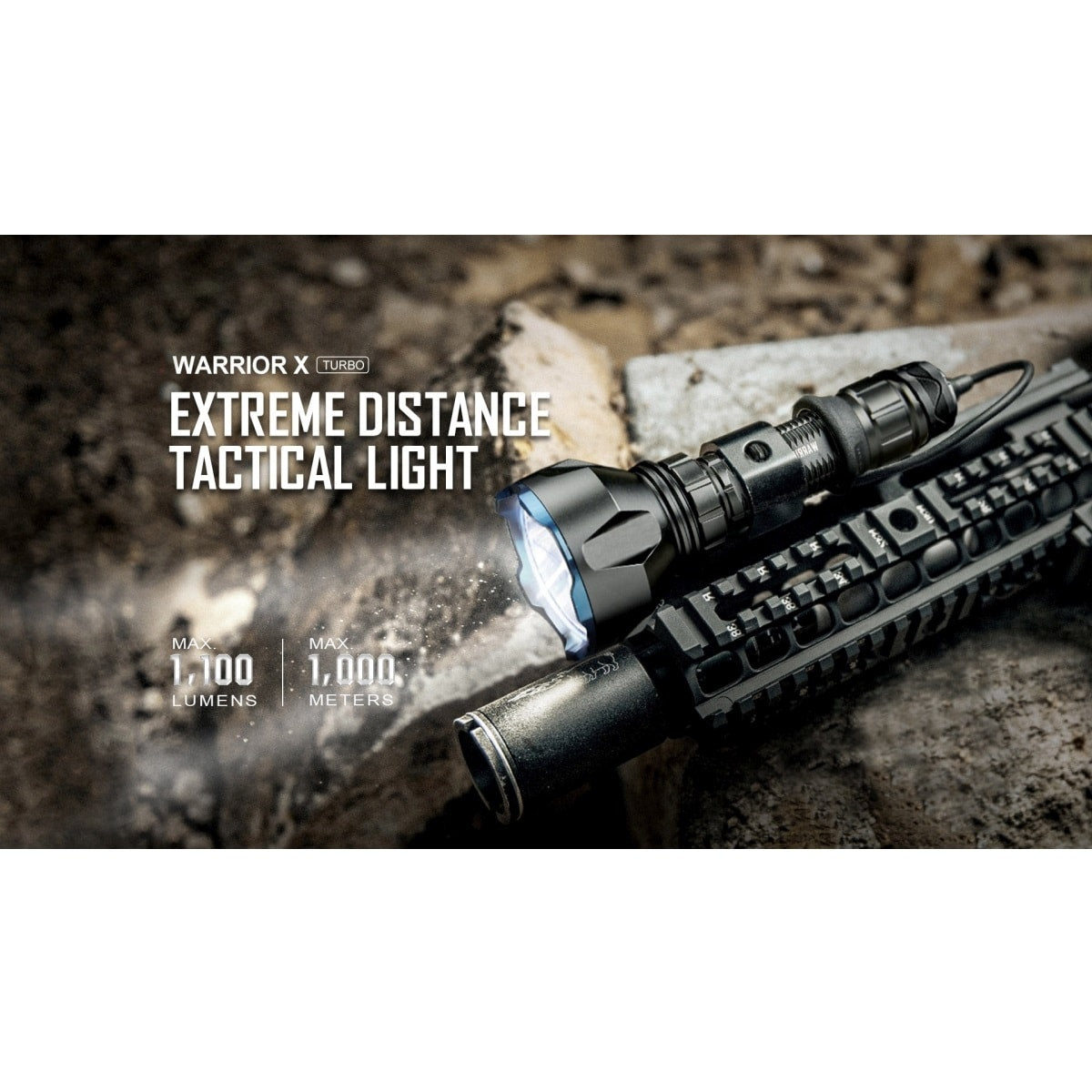 Latarka taktyczna Olight Warrior X Turbo Black - 1100 lumenów