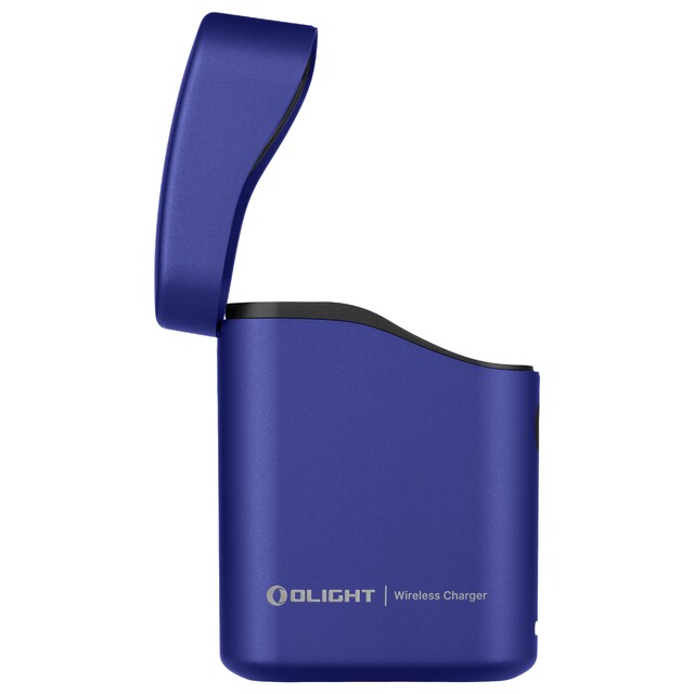 Latarka Olight Baton 4 Premium Edition Regal Blue z bezprzewodowym etui ładującym - 1300 lumenów