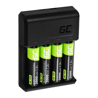 Ładowarka Green Cell GC VitalCharger z akumulatorami 4x AA