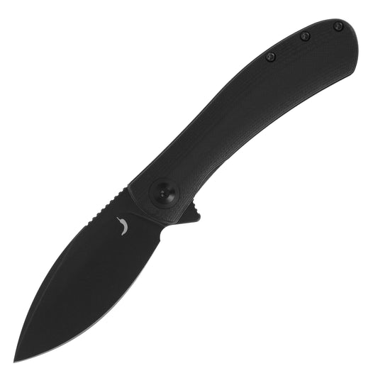 Nóż składany Trollsky Knives Mandu EVO Black Stonewashed 14C28N/Black G10