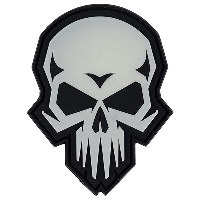 Naszywka 101 Inc. 3D PVC Psycho Skull Glow In The Dark