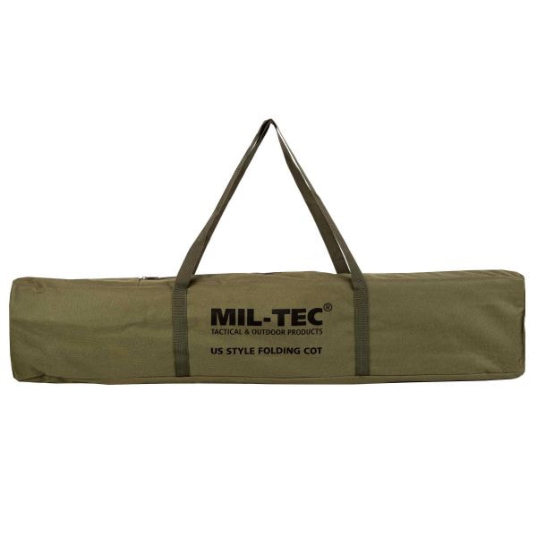 Łóżko polowe składane Mil-Tec wzmacniane Olive - 190 x 65 cm