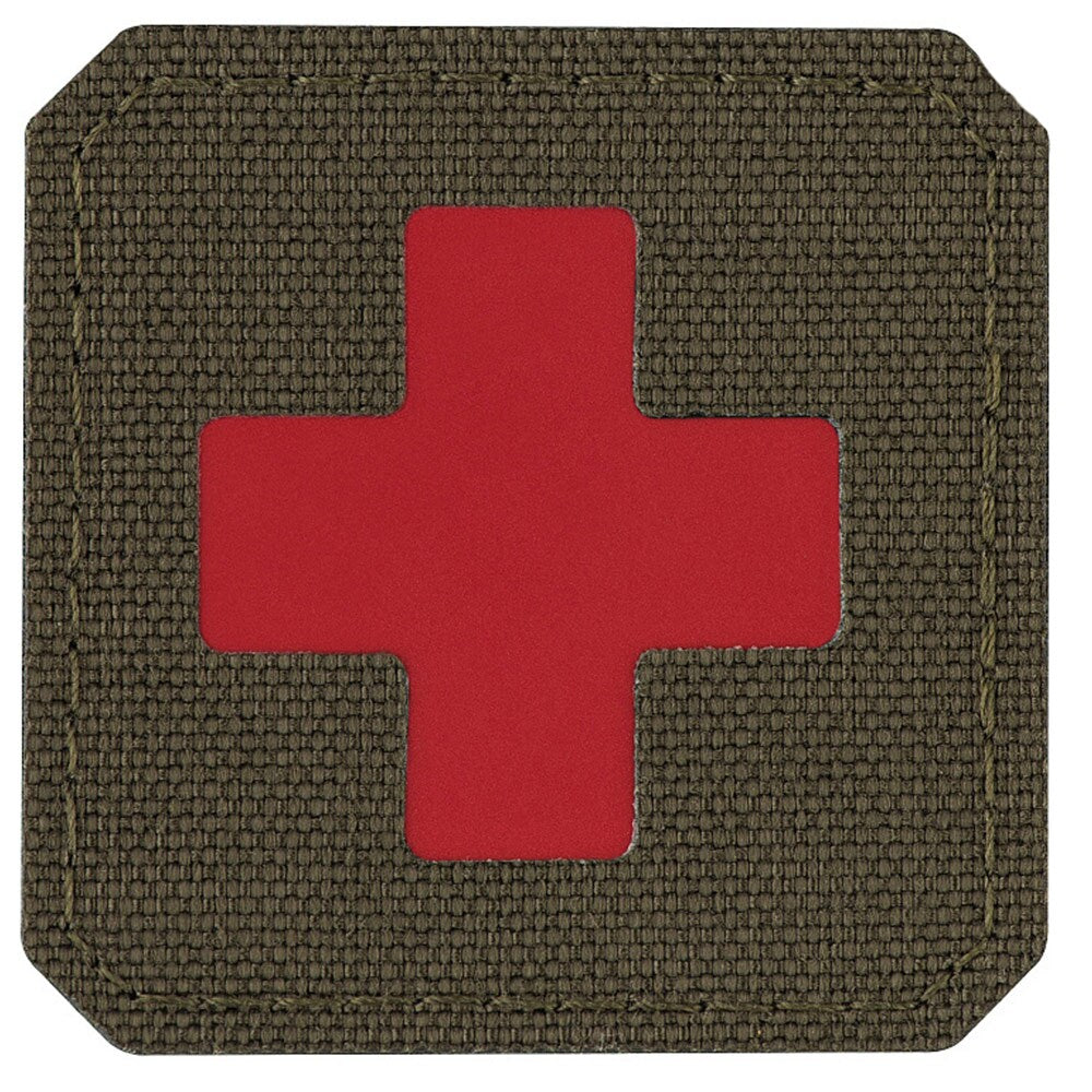 Naszywka medyczna M-Tac Medic Cross Laser Cut - Ranger Green/Red