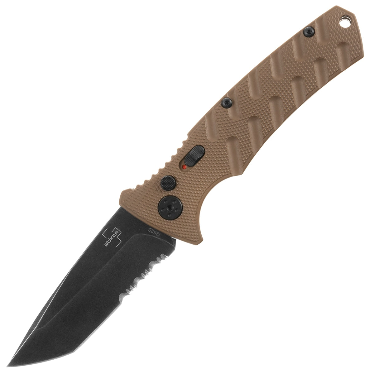 Nóż sprężynowy Boker Plus Strike Tanto - Coyote