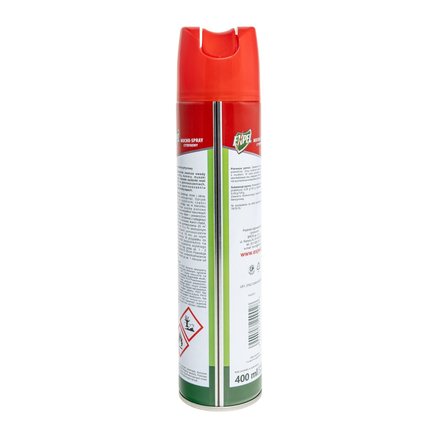Spray Expel na muchy cytrynowy - 400 ml