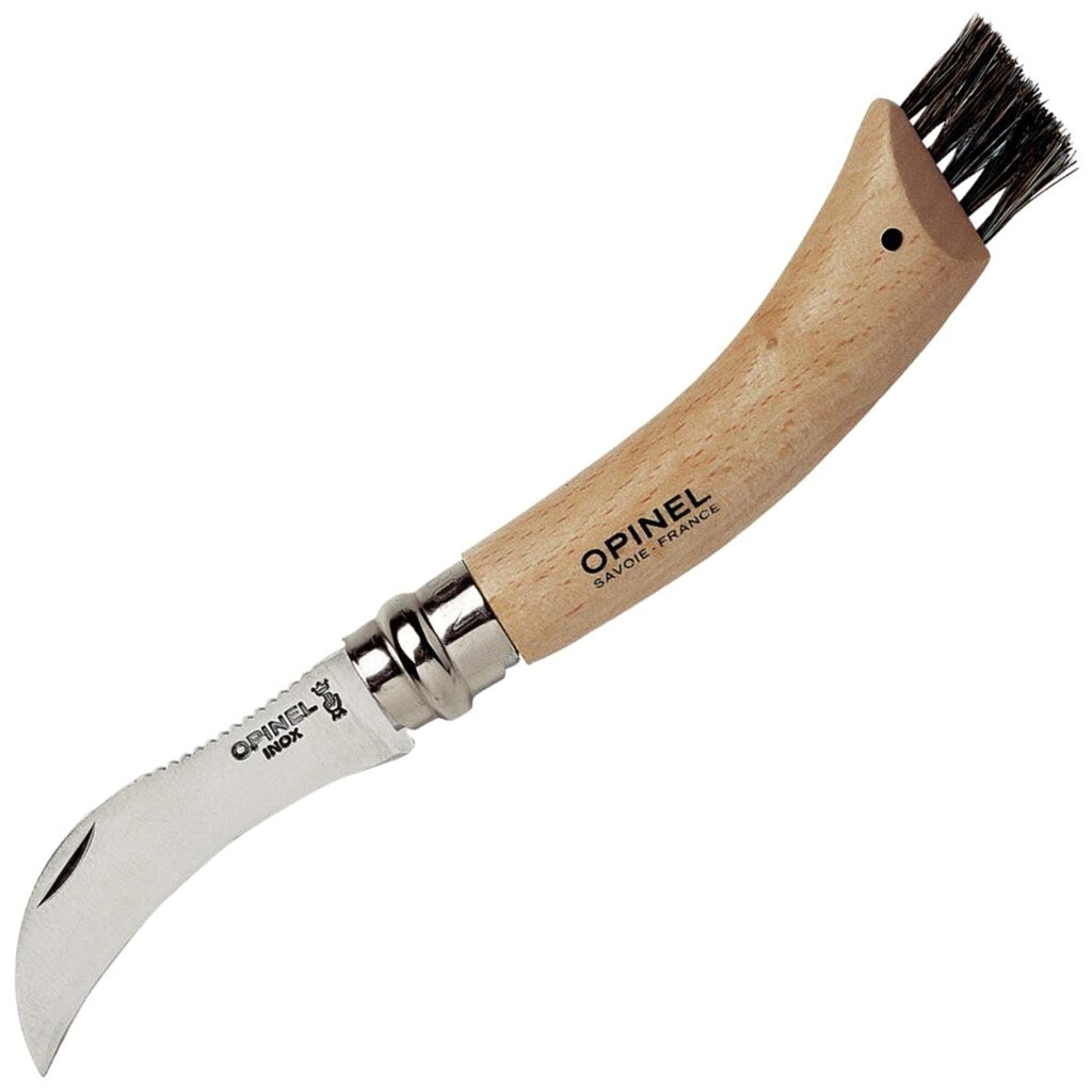 Nóż składany Opinel No.8 Mushroom do zbierania grzybów z etui