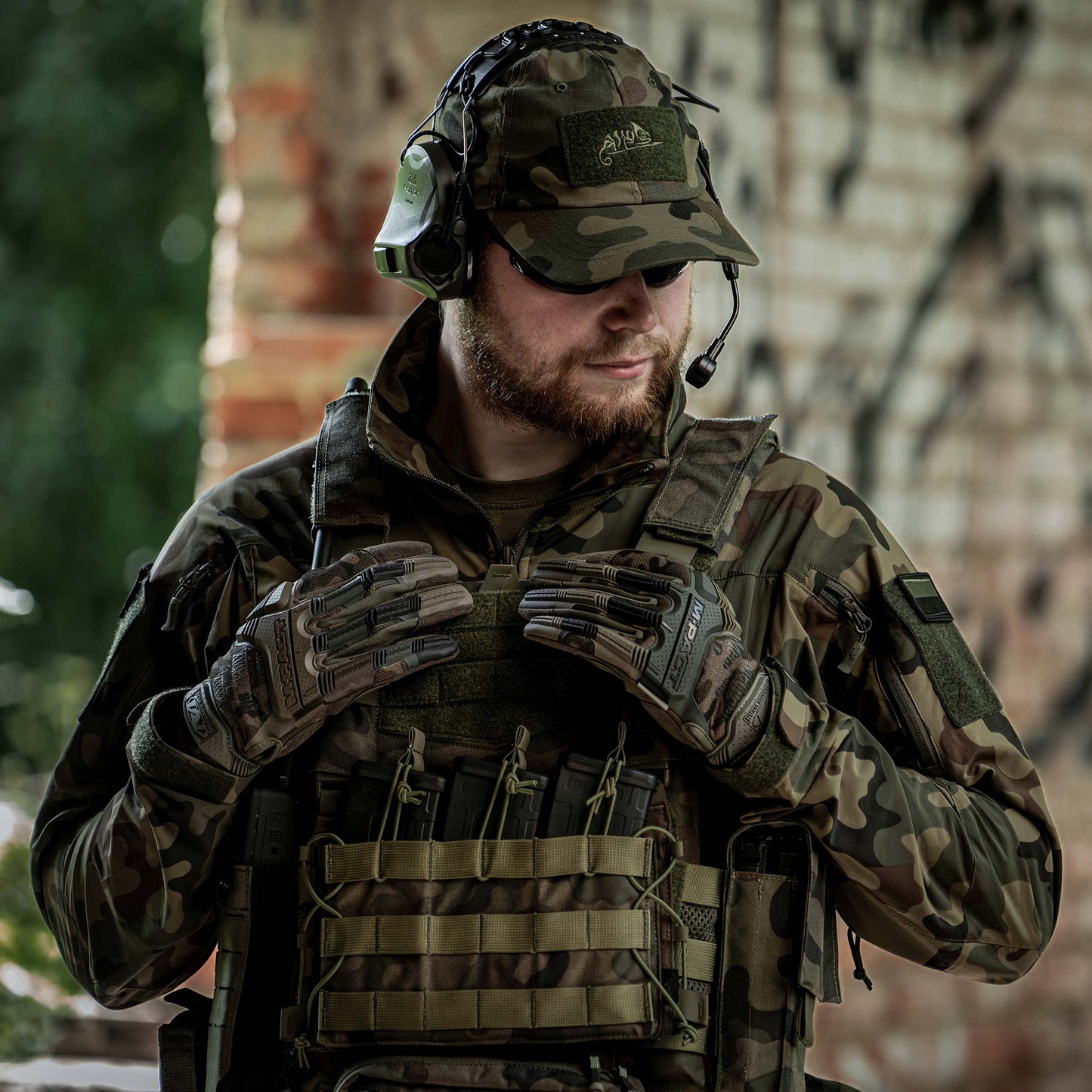 Rękawice taktyczne Mechanix Wear M-Pact - wz.93 Pantera PL Woodland