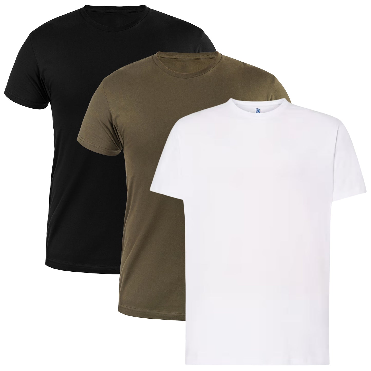 Koszulka wojskowa T-shirt Black/Khaki/White - 3 szt.