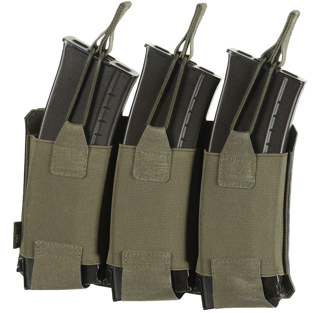 Ładownica elastyczna M-Tac Elite Laser Cut na 3 magazynki karabinowe - Ranger Green