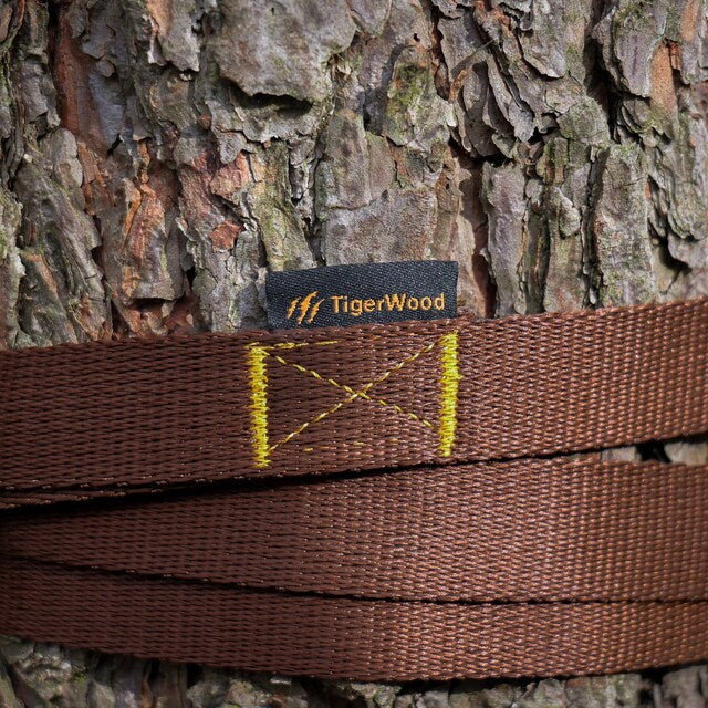 Taśmy do mocowania hamaka TigerWood 3 m - Brown