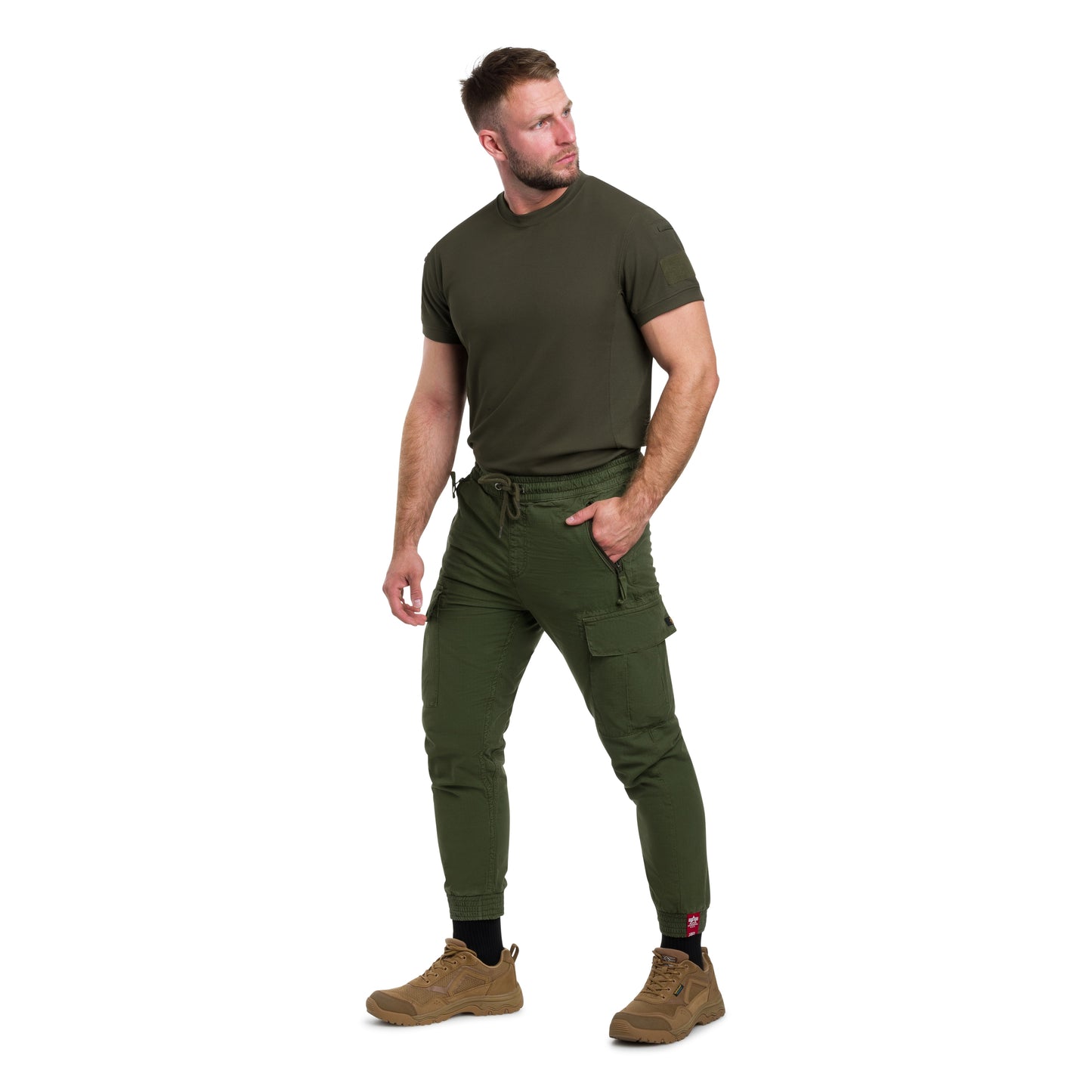 Spodnie Alpha Industries Rip-Stop Jogger - Dark Olive