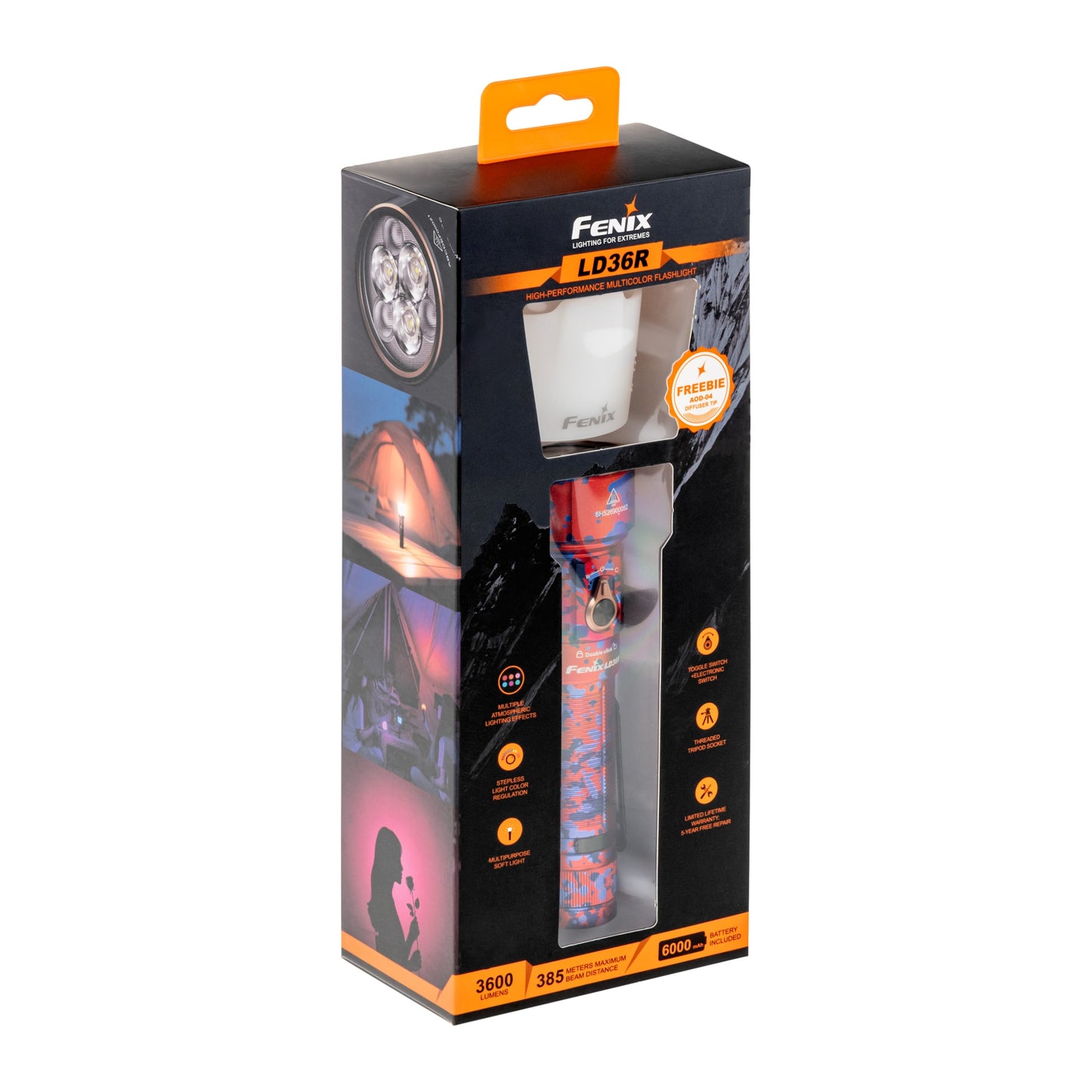 Latarka Fenix LD36R Flame Camo - 3600 lumenów