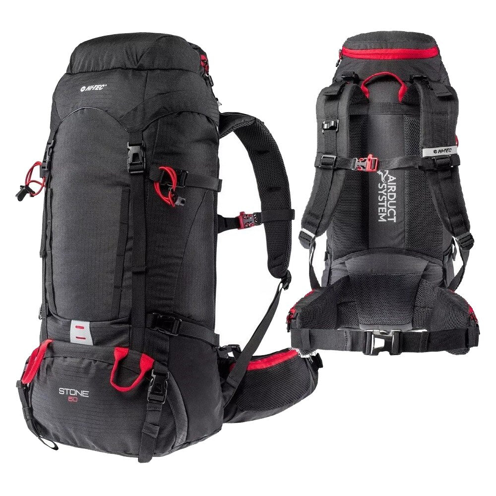 Plecak Hi-Tec Stone 50 l - Black/High Risk Red