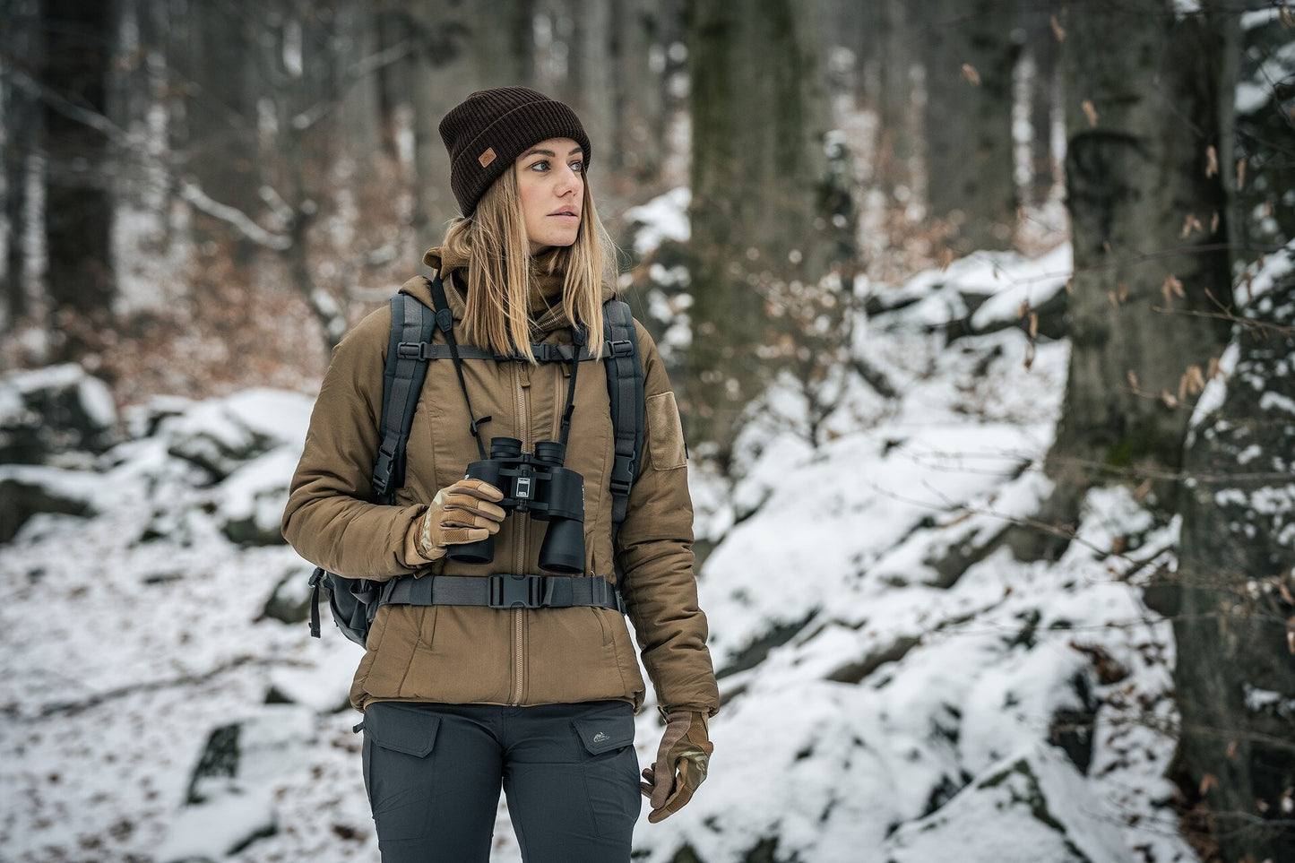 Kurtka damska Helikon Wolfhound Hoodie - Coyote