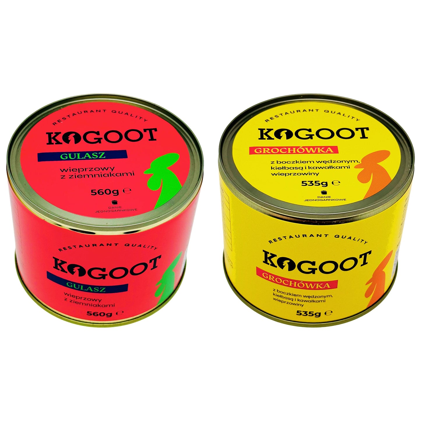 Żywność konserwowana Kogoot - Grochówka 535 g, Gulasz 560 g