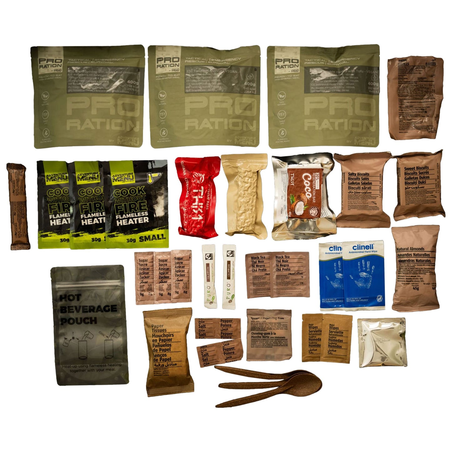 Racja żywnościowa Pro Ration Ultimate Tactical Ration Full-Day Menu Vege