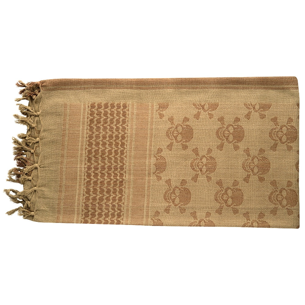 Arafatka chusta ochronna M-Tac Shemagh Pirate Skull - Coyote/Brown