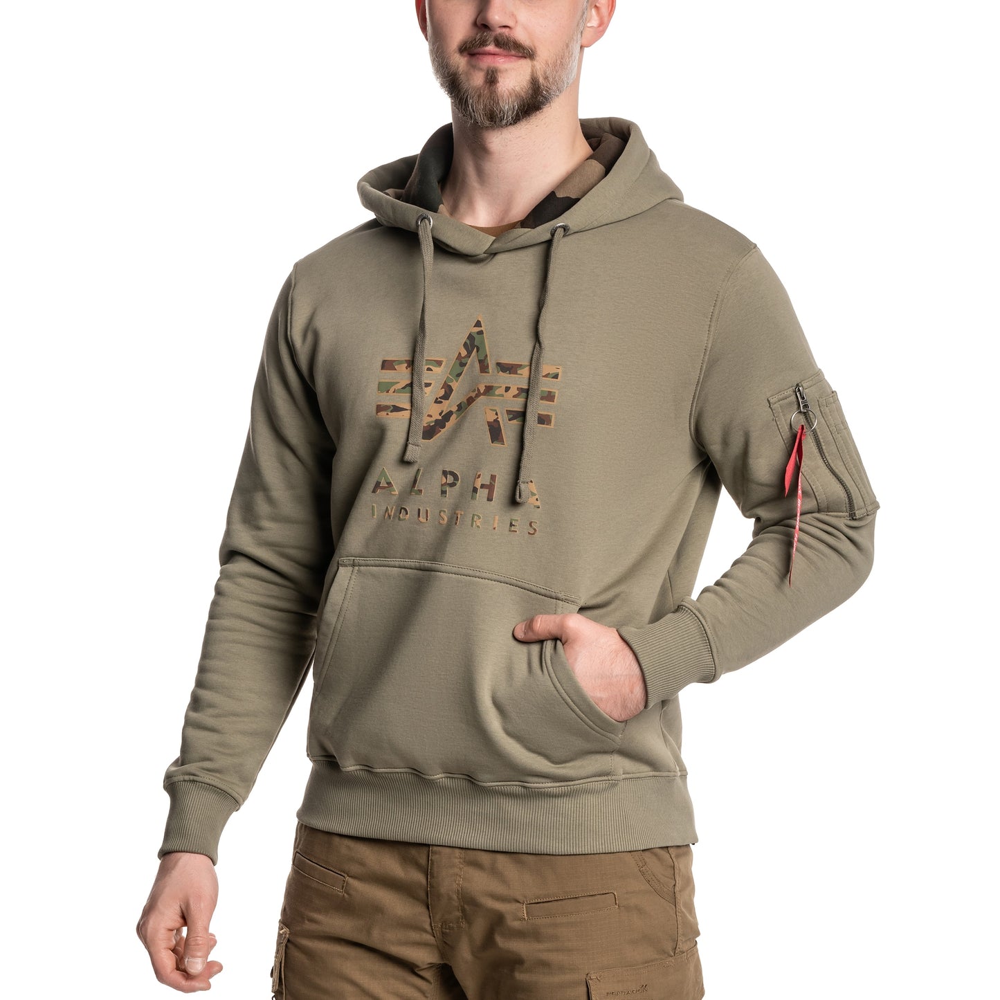Bluza Alpha Industries Camo TPU Hoody - Olive