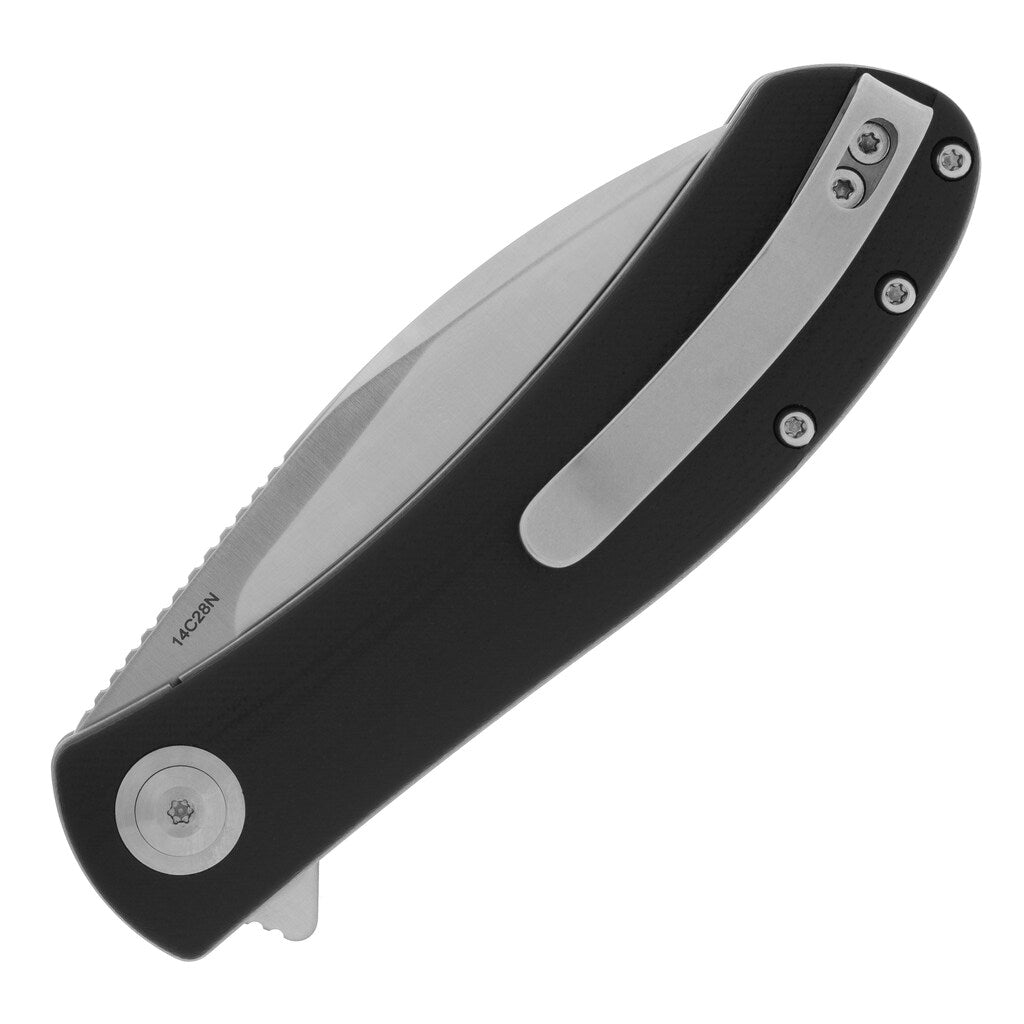 Nóż składany Trollsky Knives Mandu EVO Satin 14C28N/Black G10