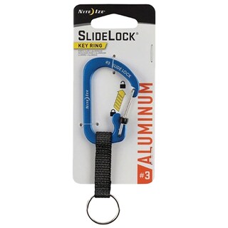 Brelok z karabińczykiem Nite Ize SlideLock Key Ring Aluminum - Blue