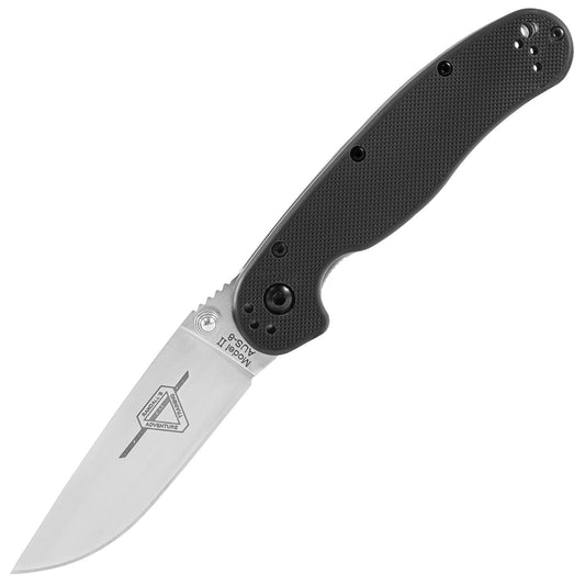 Nóż składany Ontario Rat-2 Folder AUS-8 - Silver Plain/Black Handle