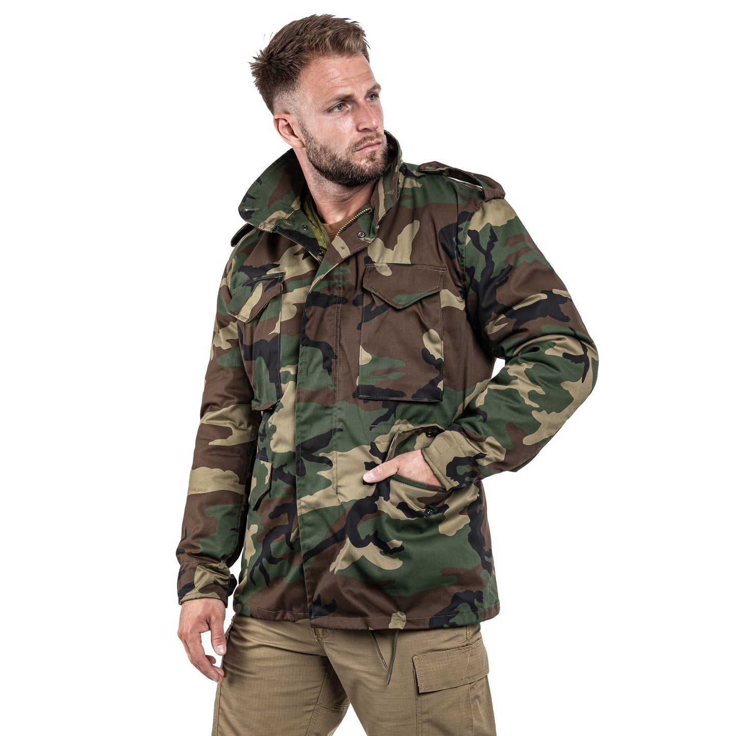 Kurtka Mil-Tec M65 Woodland