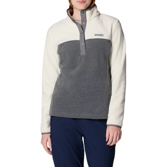 Polar damski Columbia Benton Springs Half Snap Pullover II - City Grey Heather/Chalk