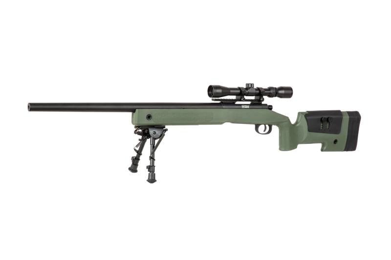 Karabin snajperski ASG Specna Arms SA-S02 CORE z lunetą i dwójnogiem - Olive
