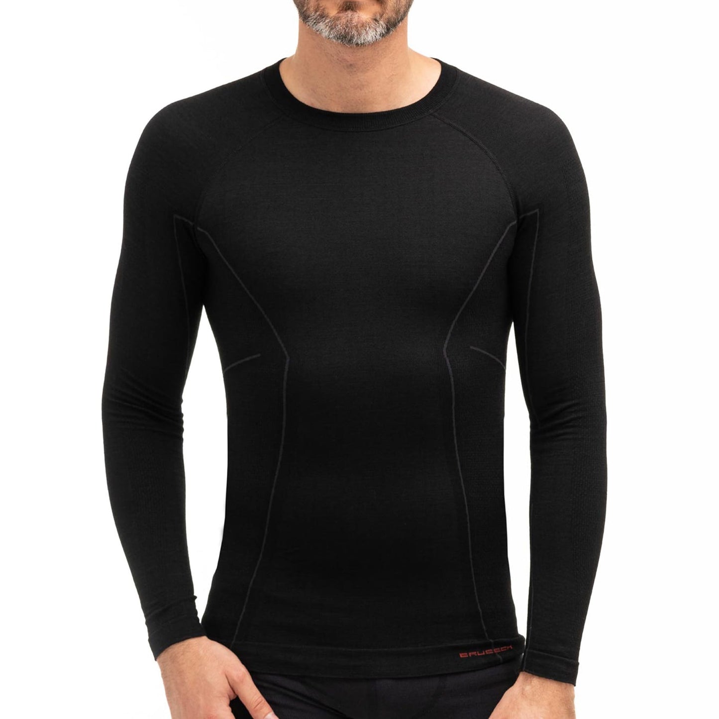 Koszulka termoaktywna Brubeck Active Wool - Czarna