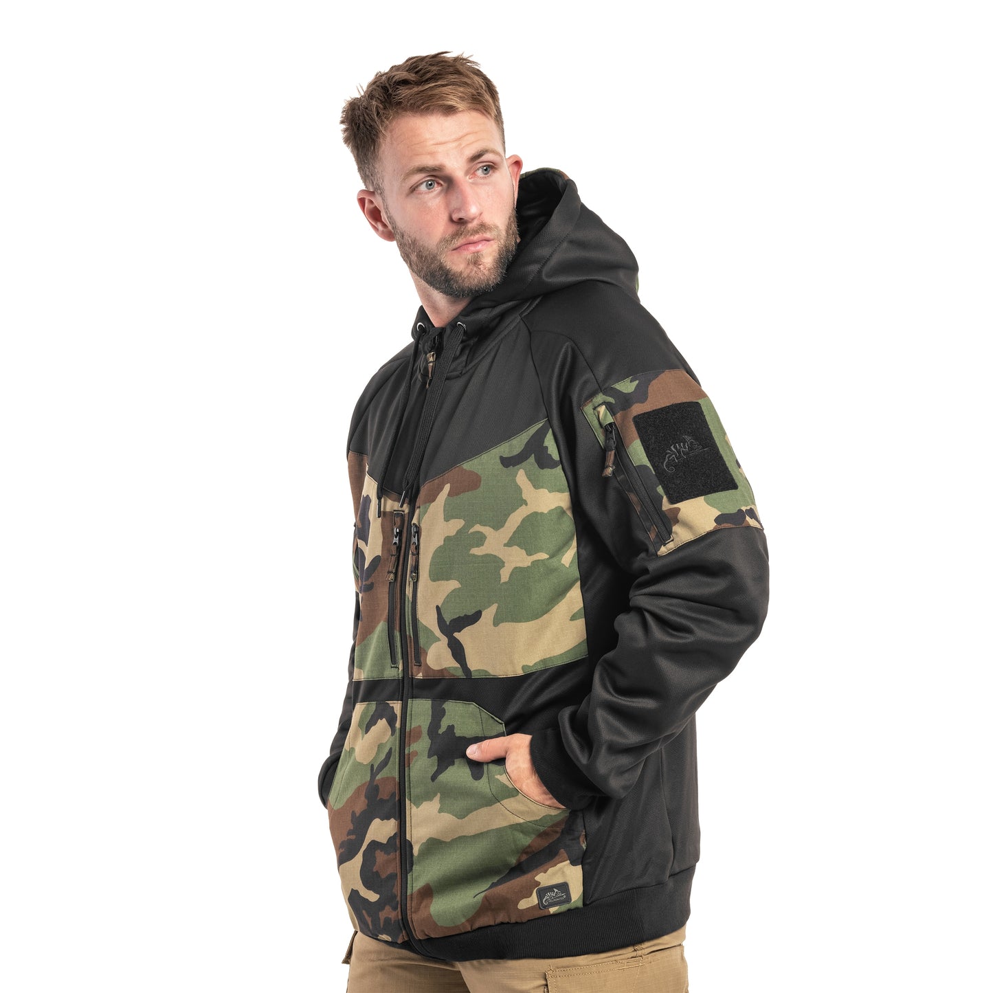 Bluza Helikon Rogue Hoodie - Black/US Woodland