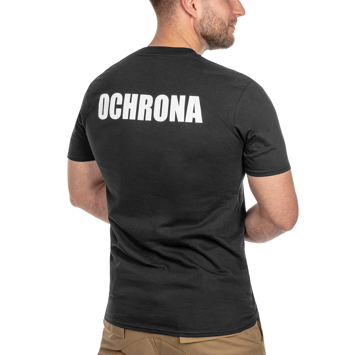Koszulka T-shirt "Ochrona" - Czarna