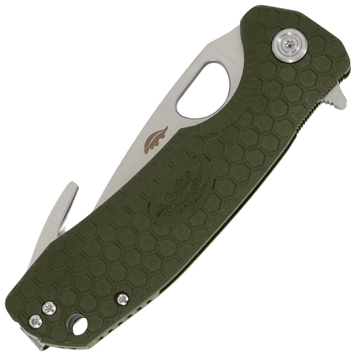 Nóż składany Honey Badger Hook Medium 8Cr13MoV - Green