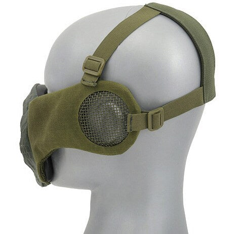 Maska ochronna CS Skull Face z ochraniaczami uszu - olive