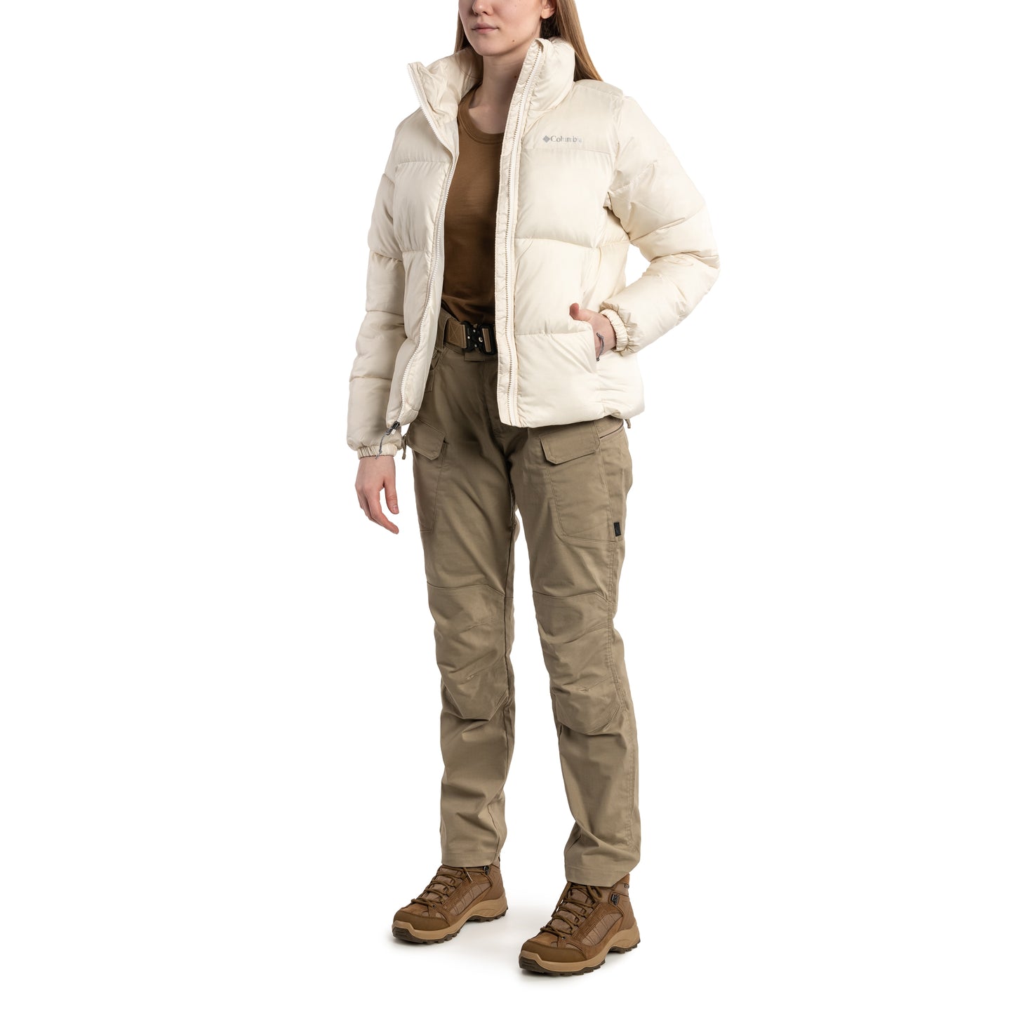 Kurtka damska Columbia Puffect Jacket - Chalk