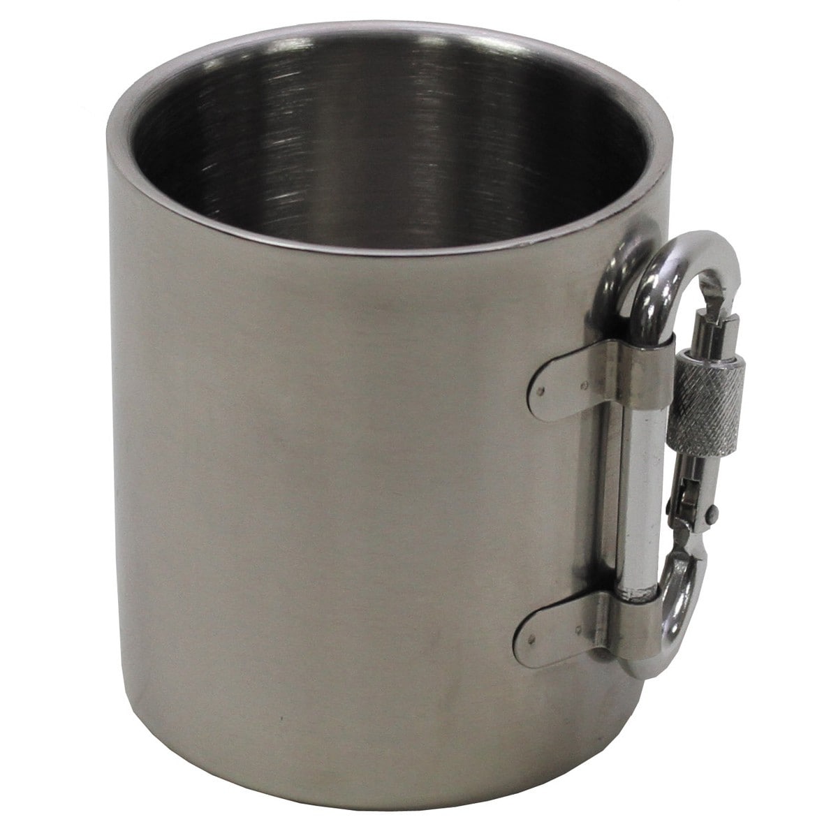 Kubek stalowy MFH Fox Outdoor Double-Wall z karabińczykiem 0,3 l