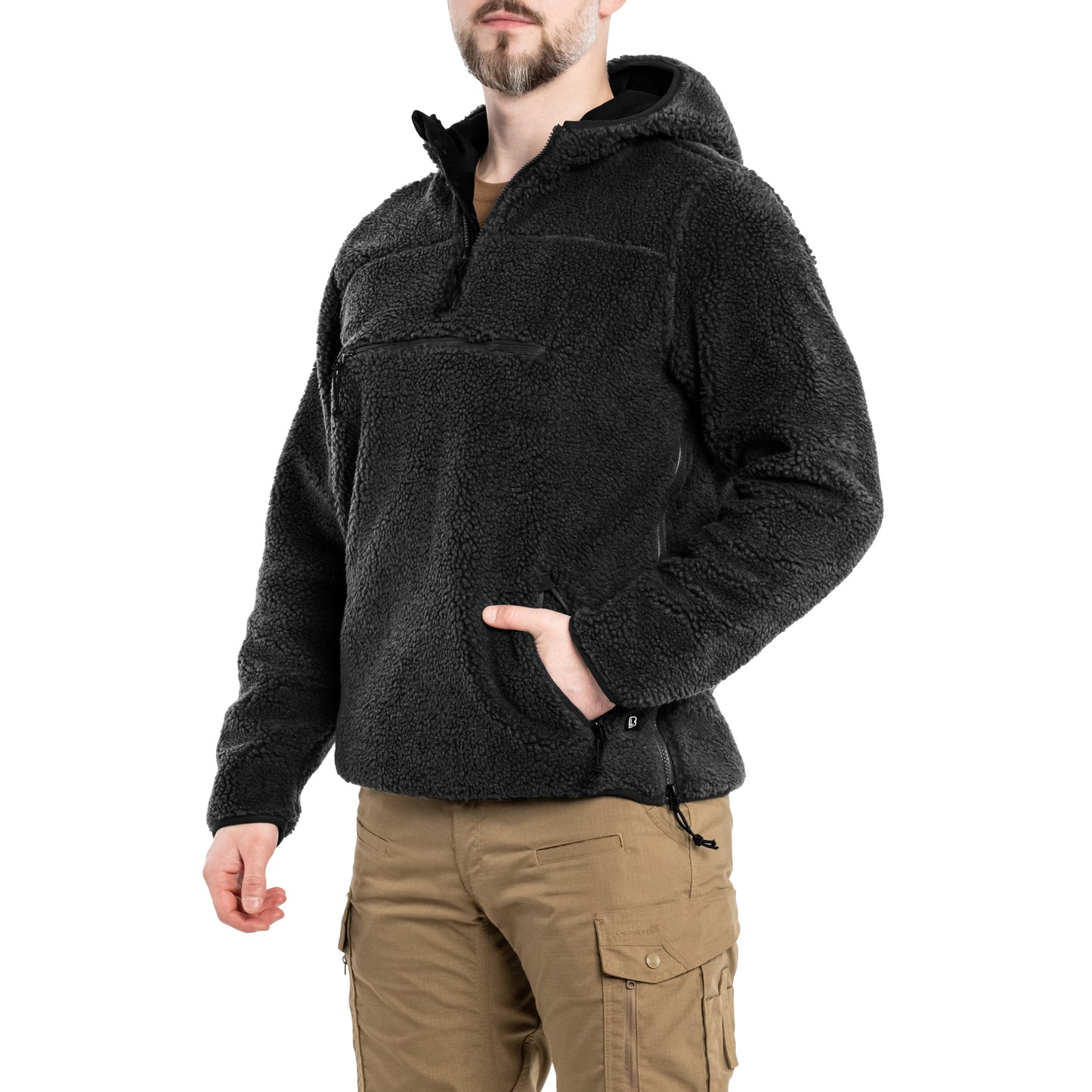 Polar Brandit Teddyfleece Worker Pullover - Black