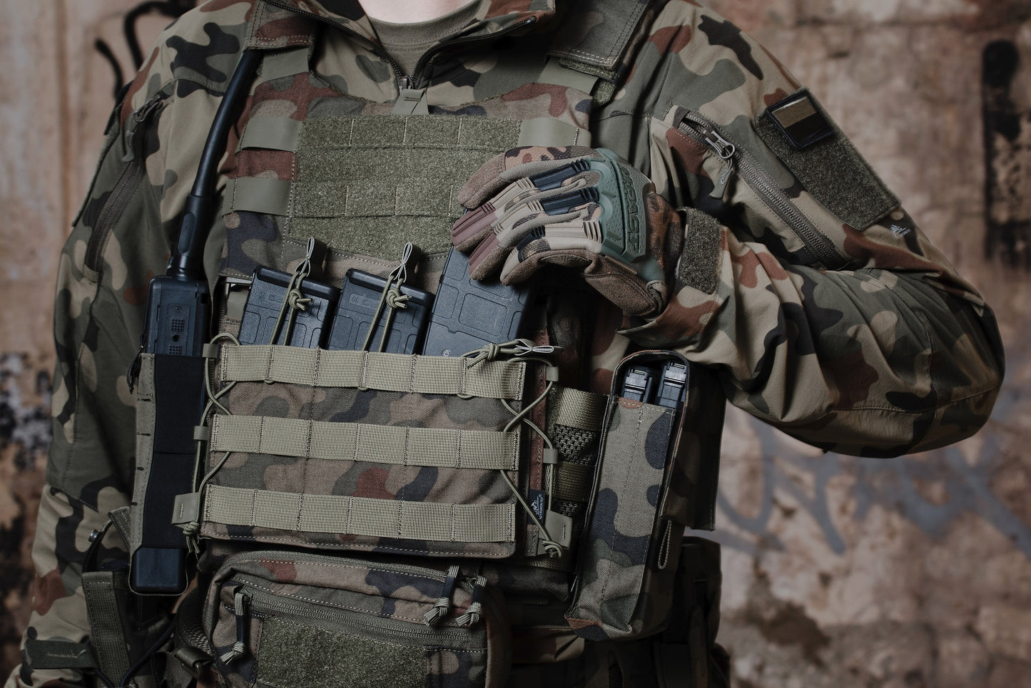 Modułowa kamizelka taktyczna Helikon Guardian Military Set wz.93 Pantera PL Woodland - na płyty L