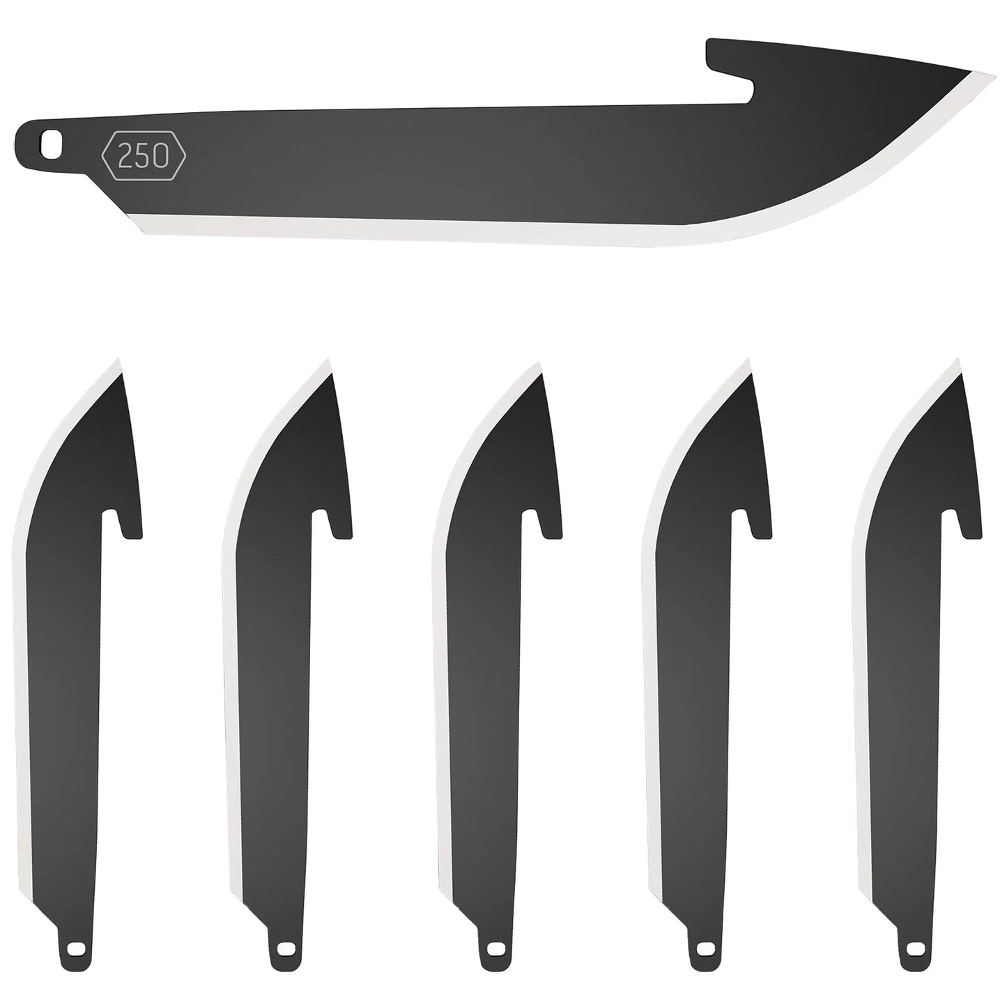 Zestaw ostrzy wymiennych Outdoor Edge Drop-Point 250 6 szt. - Black