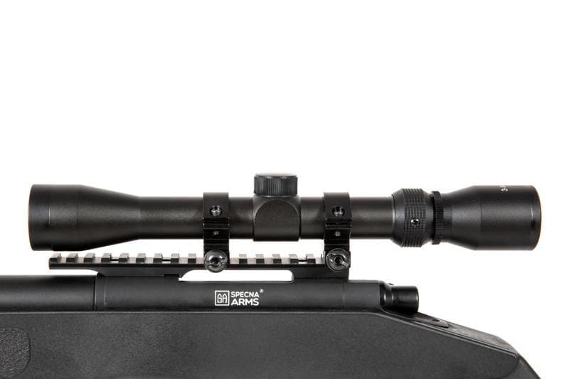 Karabin snajperski ASG Specna Arms SA-S03 CORE z lunetą i dwójnogiem - czarny