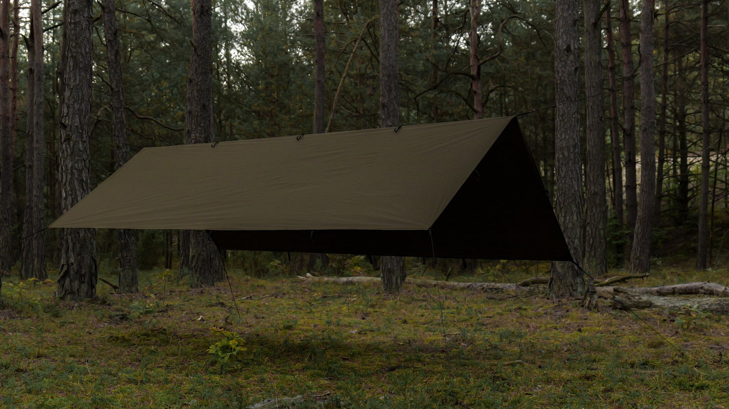 Płachta biwakowa TigerWood Tarp T2 3 x 2 m - Khaki
