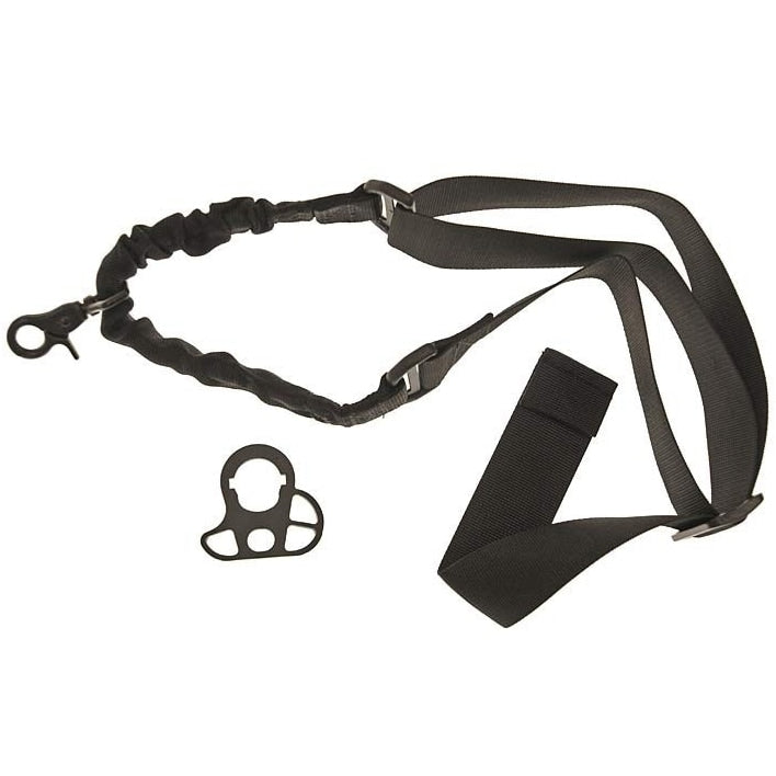 Jednopunktowy pas nośny GFC Tactical Bungee z montażem - Czarny